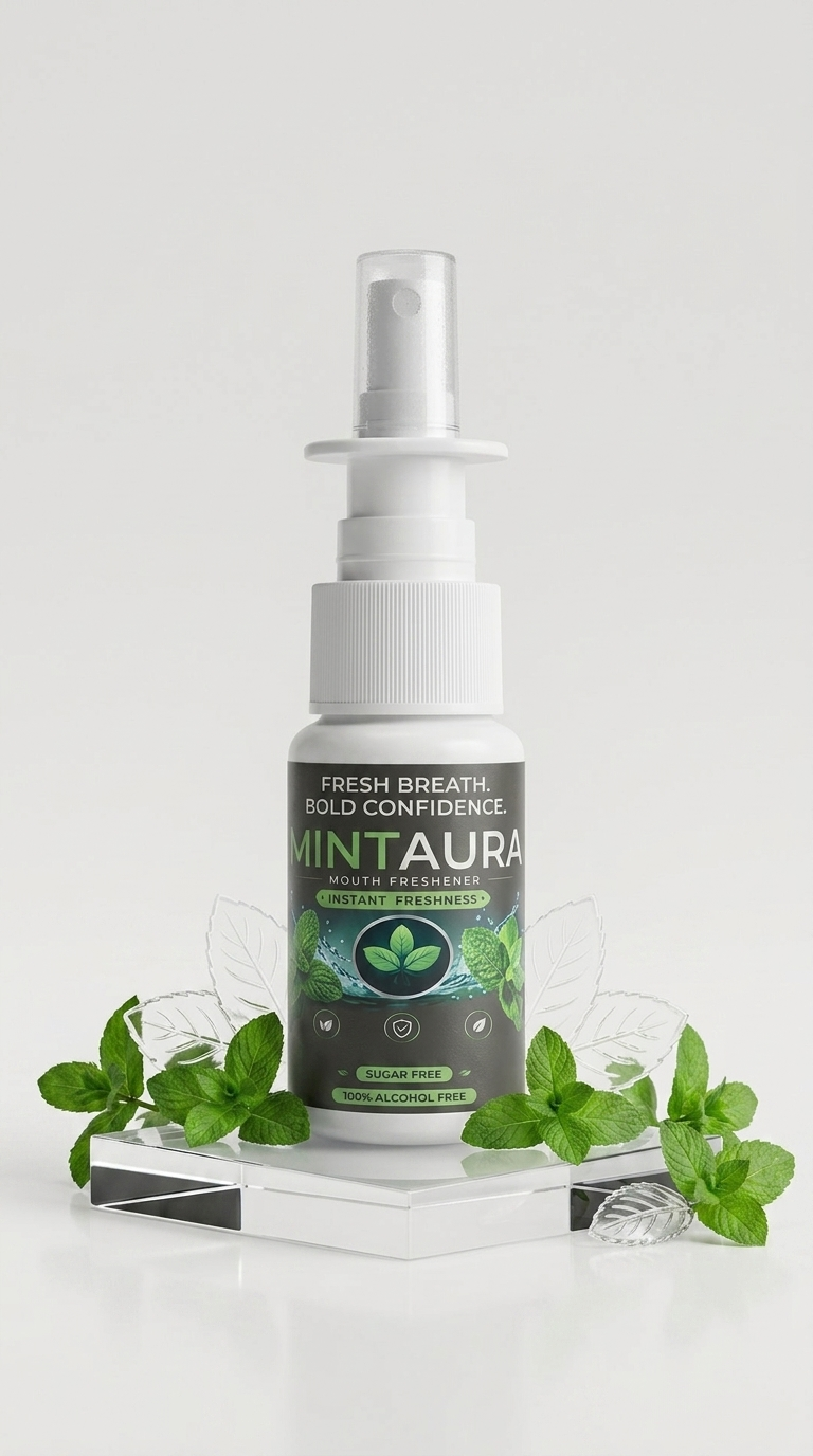 MintAura Herbal Breath Freshener Spray 15ml