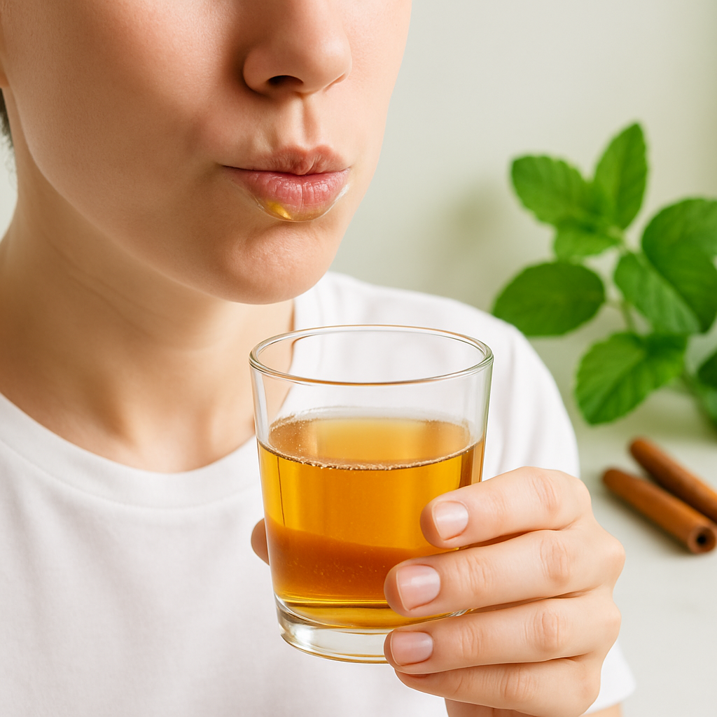 Mintaura herbal mouthwash splash with natural ingredients